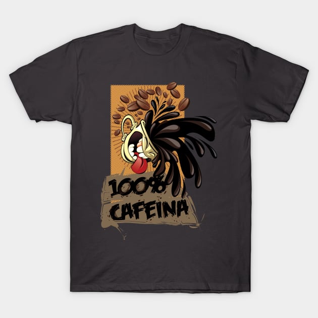 100% caffeine T-Shirt by Rusticman